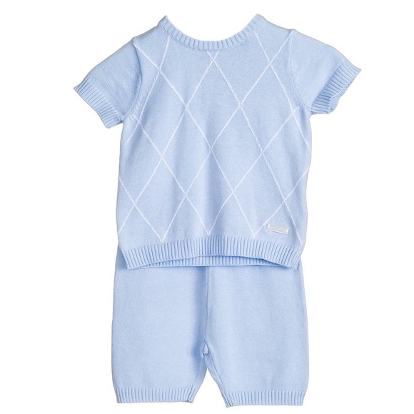 Blues Baby Aiden Knitted Top & Shorts Set - Picture 1 of 5